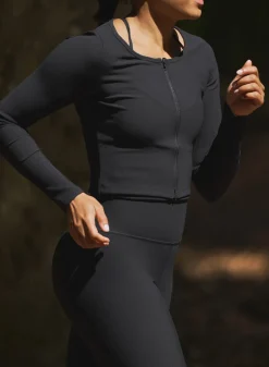 Ribbed Performance Zipped Cardigan*AIM’N Hot