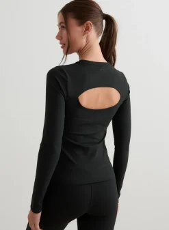 Black Sense Cutout Back Long Sleeve*AIM’N Best