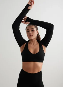 Black Shape Seamless Long Sleeve Bolero*AIM’N Hot