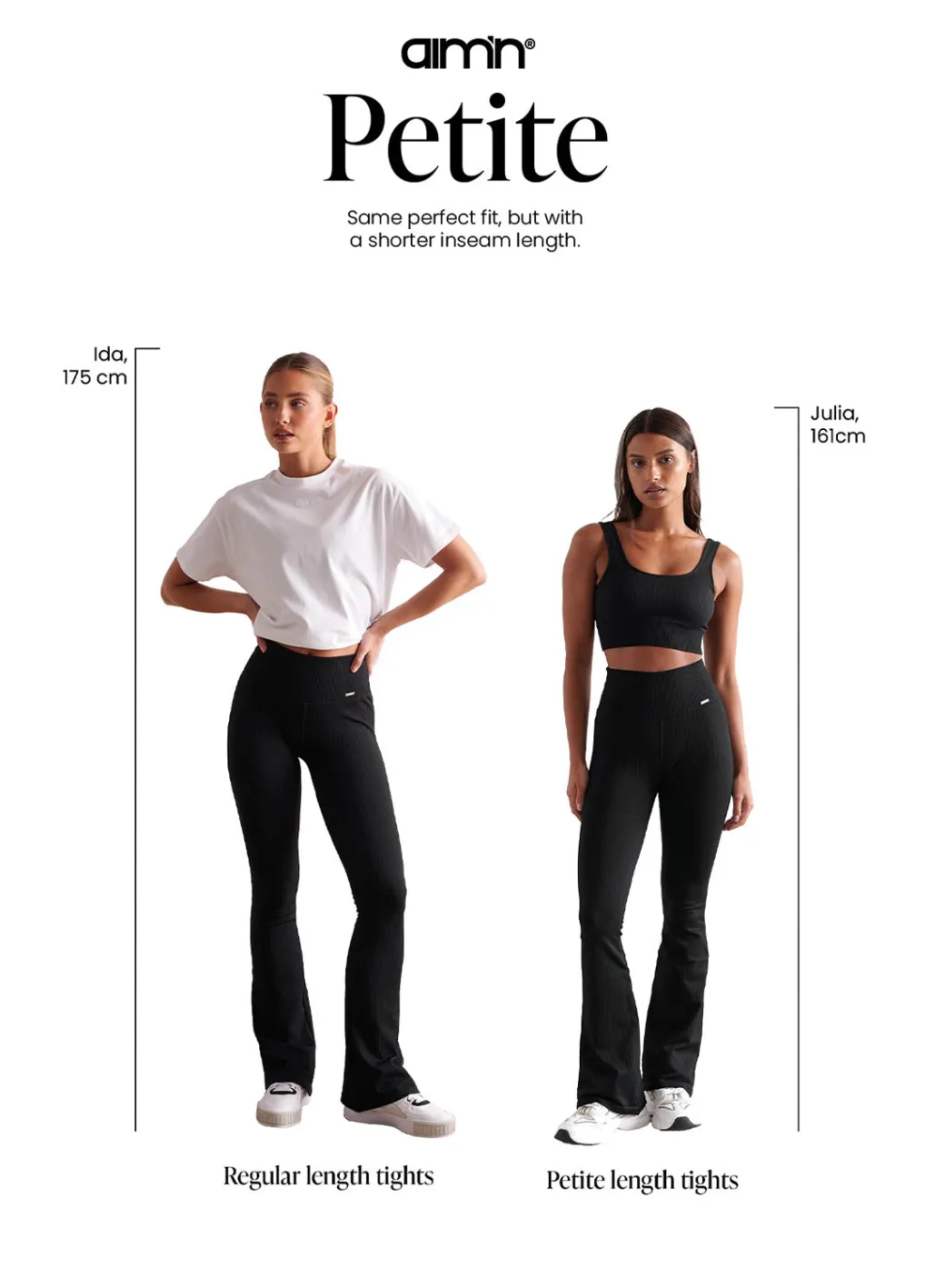 Ribbed Seamless Flare Petite Tights*AIM’N