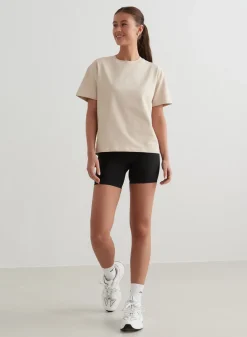 Café Au Lait Serif Boxy T-shirt*AIM’N Outlet