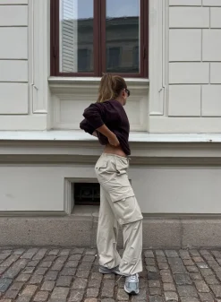 Café Au Lait Windbreaker Parachute Pants*AIM’N Clearance