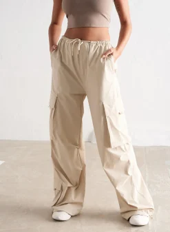 Café Au Lait Windbreaker Parachute Pants*AIM’N Clearance