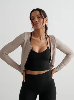 Ribbed Performance Zipped Cardigan*AIM’N Sale