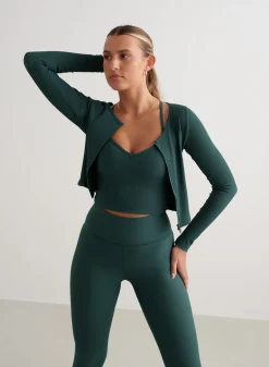 Ribbed Performance Zipped Cardigan*AIM’N Hot