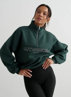 Varsity Sweat Half Zip*AIM’N Hot