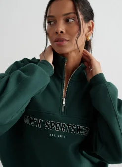 Varsity Sweat Half Zip*AIM’N Hot