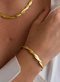 Gold Waterproof Braid Bracelet*AIM’N Outlet