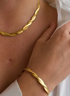 Gold Waterproof Braid Necklace*AIM’N New