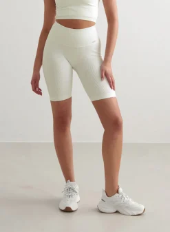Off-White Ribbed Seamless Biker Shorts*AIM’N Hot