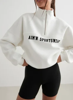 Off-White Varsity Sweat Half Zip*AIM’N Online