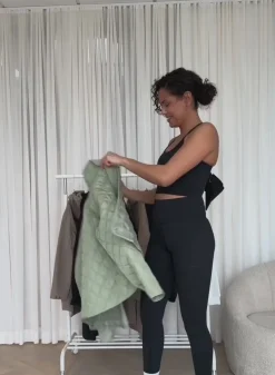 Pale Khaki Quilted Femme Jacket*AIM’N