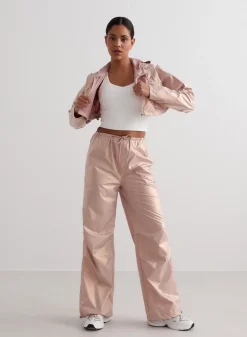 Metallic Plain Parachute Pants*AIM’N Sale
