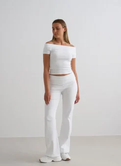 Ease Ribbed Off-shoulder Top*AIM’N Clearance